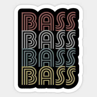 Retro BASS - Bass Guitar Player / Bassist Gift Sticker